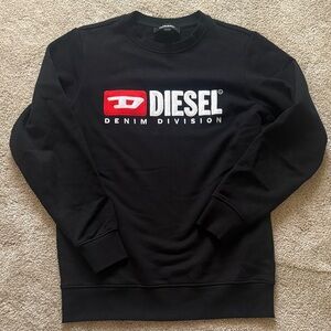 Diesel Unisex Black Crewneck Sweater